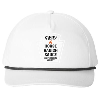 Fiery Horse Radish Sauce Group Condiment Family Matching Snapback Five-Panel Rope Hat