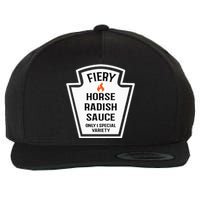 Fiery Horse Radish Sauce Group Condiment Family Matching Wool Snapback Cap