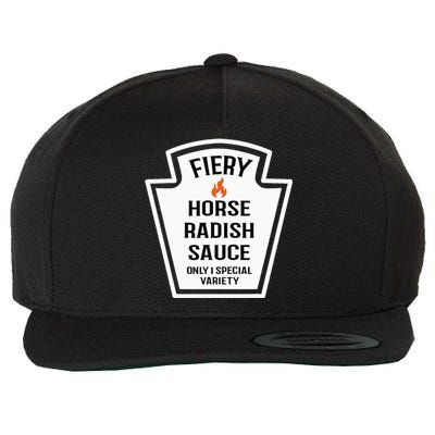 Fiery Horse Radish Sauce Group Condiment Family Matching Wool Snapback Cap