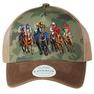 Funny Horse Racing Jockey Racer Derby Rider Race Track Funny Gift Legacy Tie Dye Trucker Hat