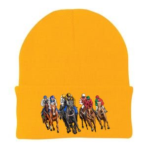 Funny Horse Racing Jockey Racer Derby Rider Race Track Funny Gift Knit Cap Winter Beanie