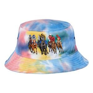 Funny Horse Racing Jockey Racer Derby Rider Race Track Funny Gift Tie Dye Newport Bucket Hat