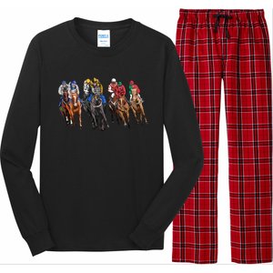 Funny Horse Racing Jockey Racer Derby Rider Race Track Funny Gift Long Sleeve Pajama Set