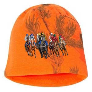 Funny Horse Racing Jockey Racer Derby Rider Race Track Funny Gift Kati - Camo Knit Beanie