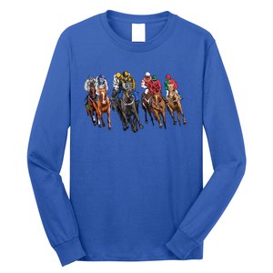 Funny Horse Racing Jockey Racer Derby Rider Race Track Funny Gift Long Sleeve Shirt