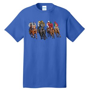 Funny Horse Racing Jockey Racer Derby Rider Race Track Funny Gift Tall T-Shirt