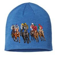 Funny Horse Racing Jockey Racer Derby Rider Race Track Funny Gift Sustainable Beanie