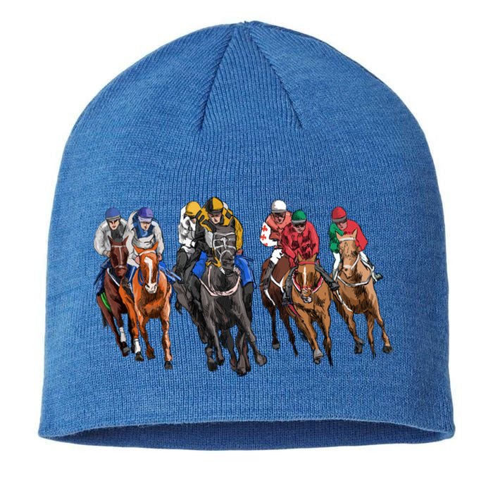 Funny Horse Racing Jockey Racer Derby Rider Race Track Funny Gift Sustainable Beanie