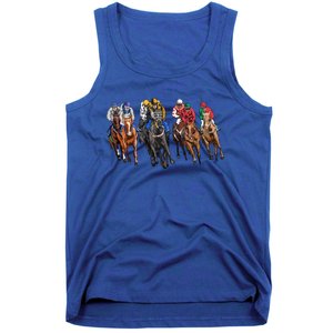 Funny Horse Racing Jockey Racer Derby Rider Race Track Funny Gift Tank Top