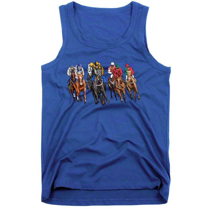 Funny Horse Racing Jockey Racer Derby Rider Race Track Funny Gift Tank Top