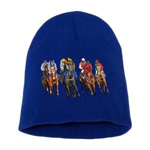 Funny Horse Racing Jockey Racer Derby Rider Race Track Funny Gift Short Acrylic Beanie