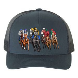 Funny Horse Racing Jockey Racer Derby Rider Race Track Funny Gift Yupoong Adult 5-Panel Trucker Hat