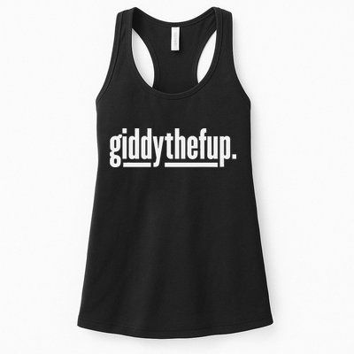 Funny Horse Racing Vintage Giddythefup Ky Derby Horse Womens Tank Top