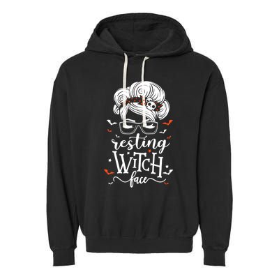 Funny Halloween Resting Witch Face Cute Gift Garment-Dyed Fleece Hoodie