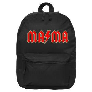 Funny Hard Rock Mom Mothers Rock Music Band Gift MAMA 16 in Basic Backpack