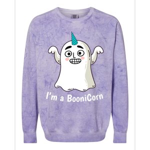 Funny Halloween: Relaxed Boonicorn Unicorn Ghost Gift Colorblast Crewneck Sweatshirt