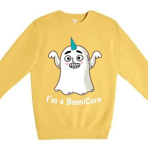 Funny Halloween: Relaxed Boonicorn Unicorn Ghost Gift Premium Crewneck Sweatshirt