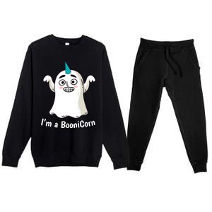 Funny Halloween: Relaxed Boonicorn Unicorn Ghost Gift Premium Crewneck Sweatsuit Set