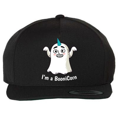 Funny Halloween: Relaxed Boonicorn Unicorn Ghost Gift Wool Snapback Cap