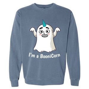 Funny Halloween: Relaxed Boonicorn Unicorn Ghost Gift Garment-Dyed Sweatshirt