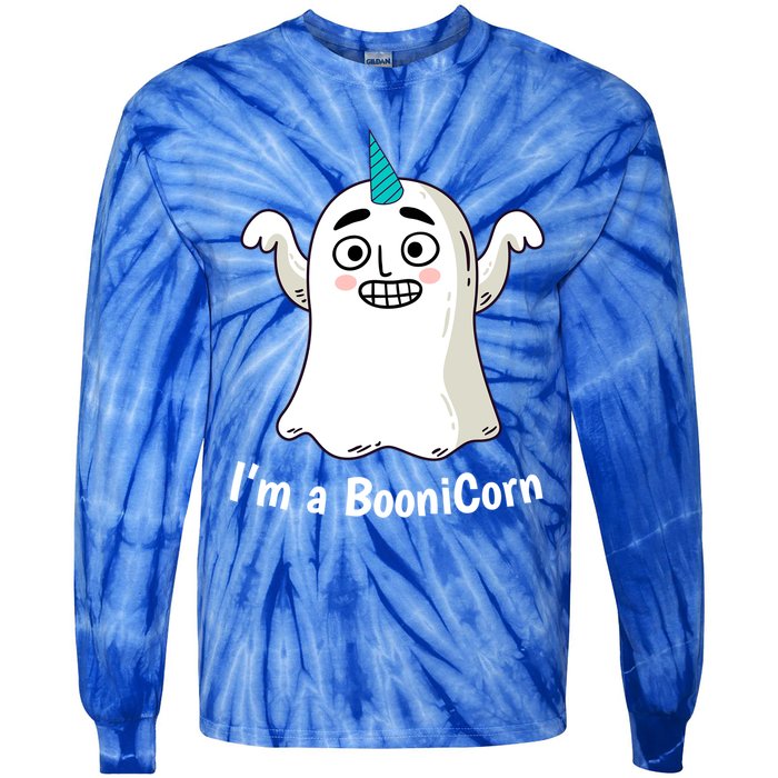 Funny Halloween: Relaxed Boonicorn Unicorn Ghost Gift Tie-Dye Long Sleeve Shirt