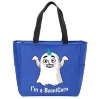 Funny Halloween: Relaxed Boonicorn Unicorn Ghost Gift Zip Tote Bag