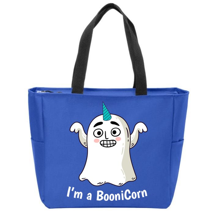 Funny Halloween: Relaxed Boonicorn Unicorn Ghost Gift Zip Tote Bag