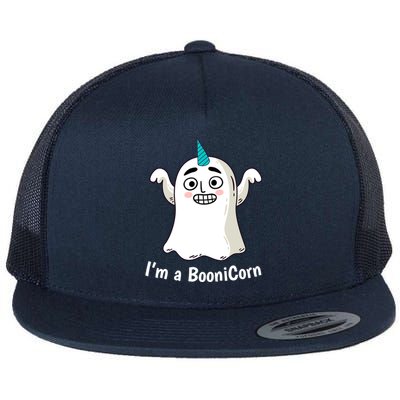 Funny Halloween: Relaxed Boonicorn Unicorn Ghost Gift Flat Bill Trucker Hat