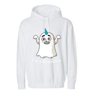 Funny Halloween: Relaxed Boonicorn Unicorn Ghost Gift Garment-Dyed Fleece Hoodie