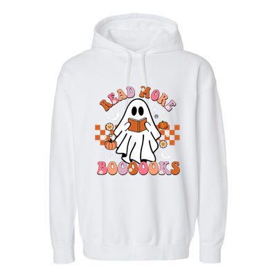 Funny Halloween Read More Books Cute Boo Read A Book Cute Gift Garment-Dyed Fleece Hoodie