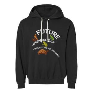 Future Herpetologist Reptiles And Amphibians Biology Insects Garment-Dyed Fleece Hoodie