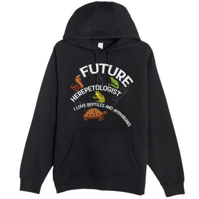 Future Herpetologist Reptiles And Amphibians Biology Insects Premium Pullover Hoodie