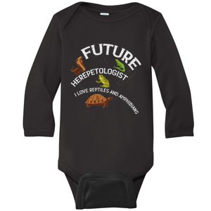 Future Herpetologist Reptiles And Amphibians Biology Insects Baby Long Sleeve Bodysuit