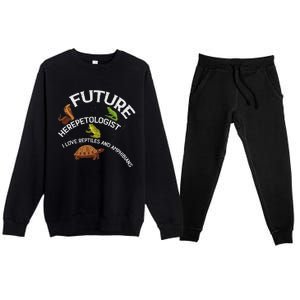 Future Herpetologist Reptiles And Amphibians Biology Insects Premium Crewneck Sweatsuit Set