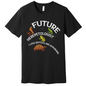 Future Herpetologist Reptiles And Amphibians Biology Insects Premium T-Shirt