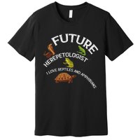 Future Herpetologist Reptiles And Amphibians Biology Insects Premium T-Shirt