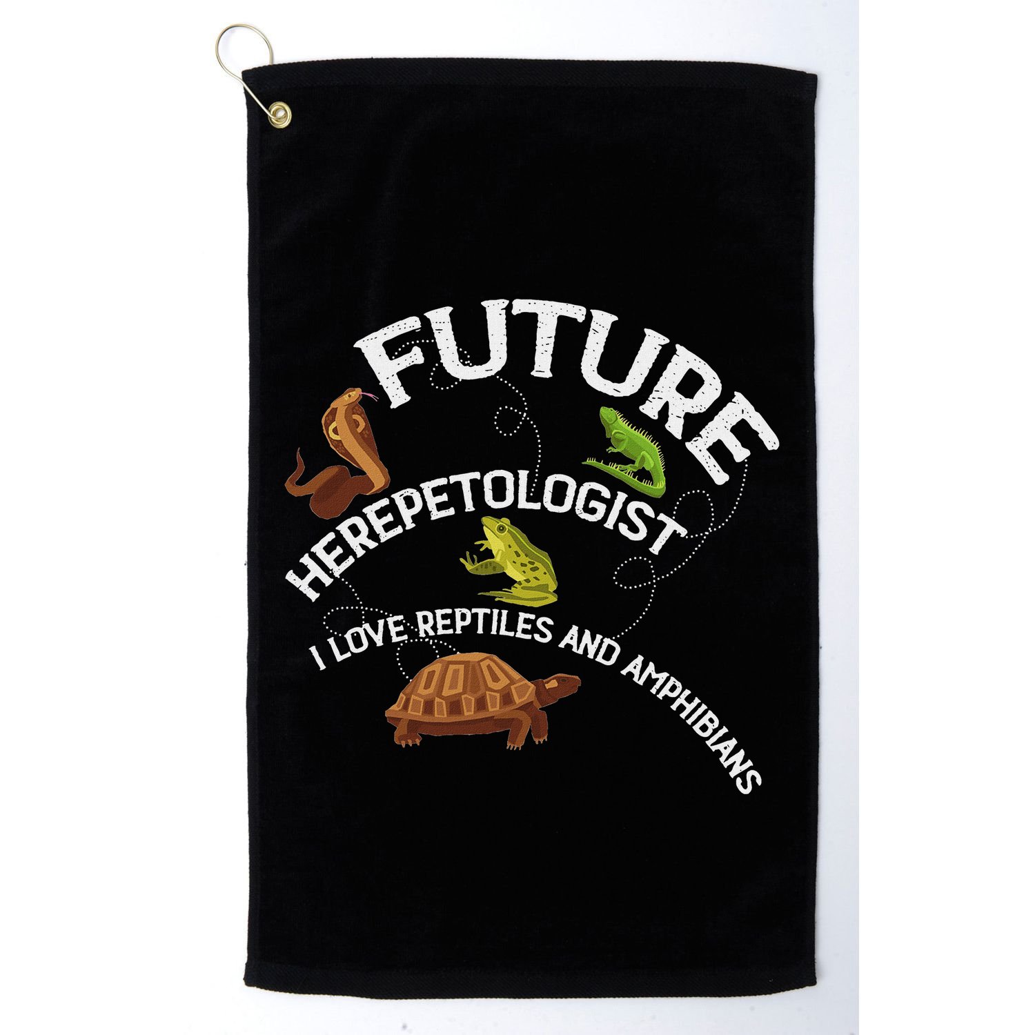 Future Herpetologist Reptiles And Amphibians Biology Insects Golf Towel