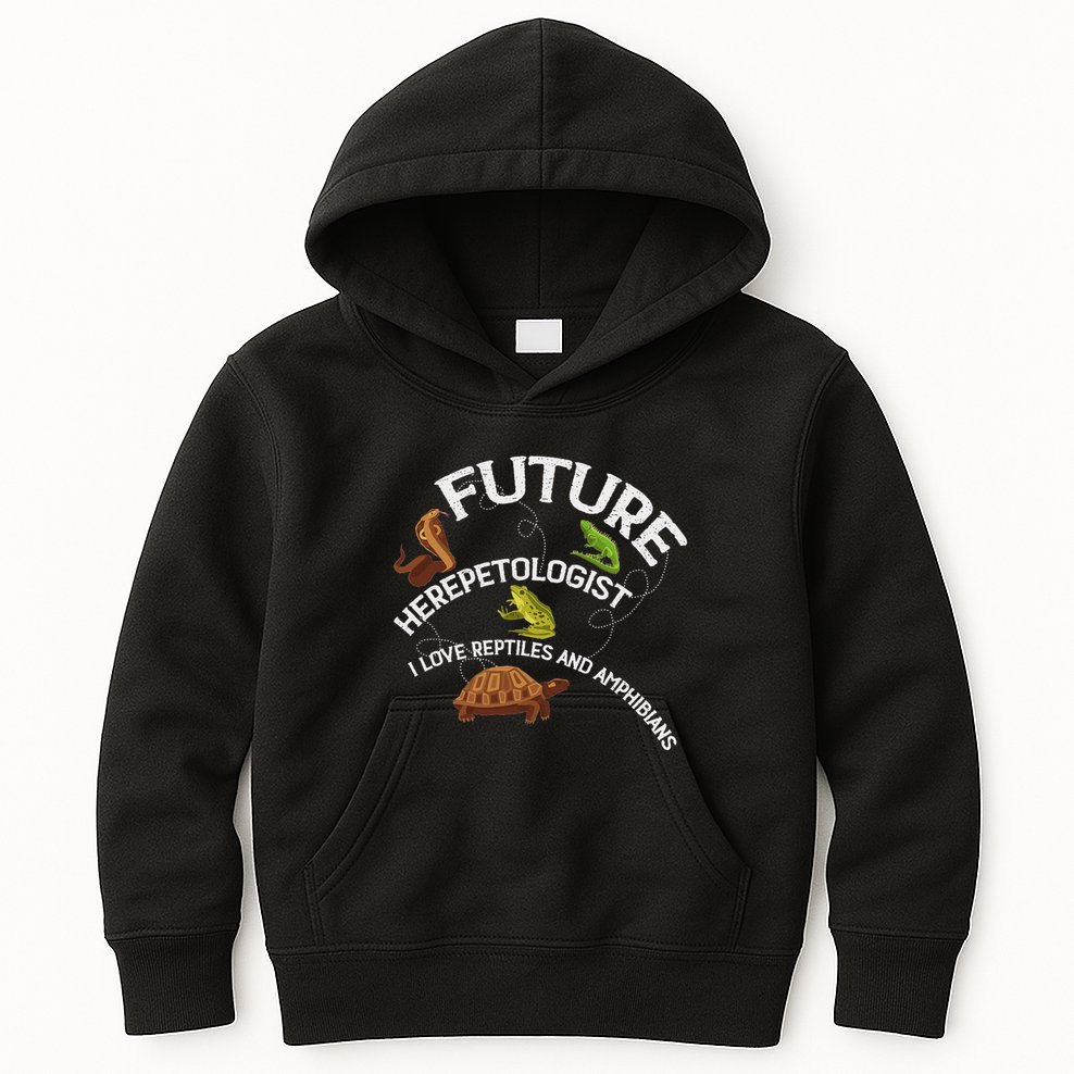 Future Herpetologist Reptiles And Amphibians Biology Insects Kids Hoodie