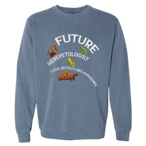 Future Herpetologist Reptiles And Amphibians Biology Insects Garment-Dyed Sweatshirt