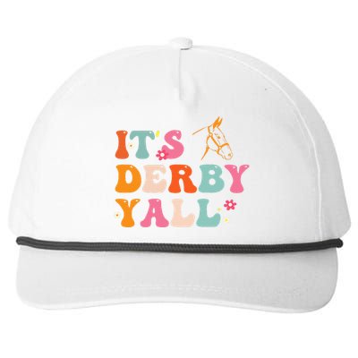 Funny Horse Racing ItS Derby Yall Snapback Five-Panel Rope Hat