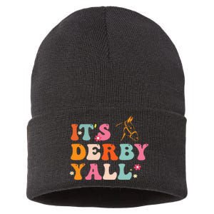 Funny Horse Racing ItS Derby Yall Sustainable Knit Beanie