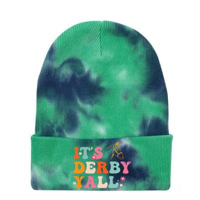 Funny Horse Racing ItS Derby Yall Tie Dye 12in Knit Beanie