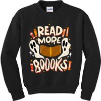 Funny Halloween Reading Quote READ MORE BOOKS Pun Teacher Kids Sweatshirt