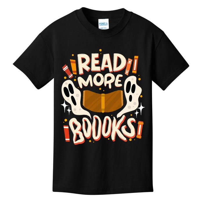 Funny Halloween Reading Quote READ MORE BOOKS Pun Teacher Kids T-Shirt