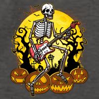 Funny Halloween Rocker Skeleton Rock With Electric Guitar Vector Backpack
