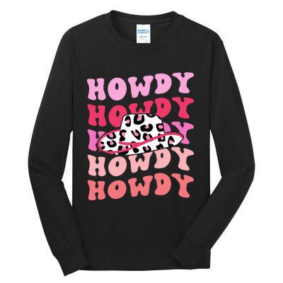 football howdy rodeo western hat sourn cowgirl  Tall Long Sleeve T-Shirt