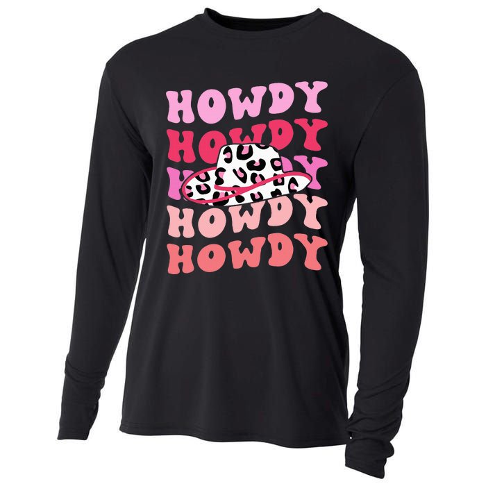 football howdy rodeo western hat sourn cowgirl  Cooling Performance Long Sleeve Crew