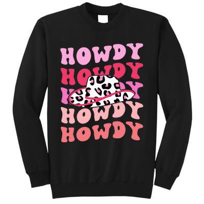 football howdy rodeo western hat sourn cowgirl  Tall Sweatshirt