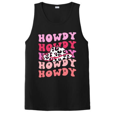 football howdy rodeo western hat sourn cowgirl  PosiCharge Competitor Tank