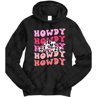 football howdy rodeo western hat sourn cowgirl  Tie Dye Hoodie